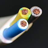 Кабель мідний плоский ШВВП 3х2.5 багатожильний бухта 100 метрів білий СКЗ (Слобожанський кабельний завод), фото 2