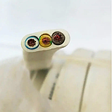 Кабель мідний плоский ШВВП 3х2.5 багатожильний бухта 100 метрів білий СКЗ (Слобожанський кабельний завод), фото 3