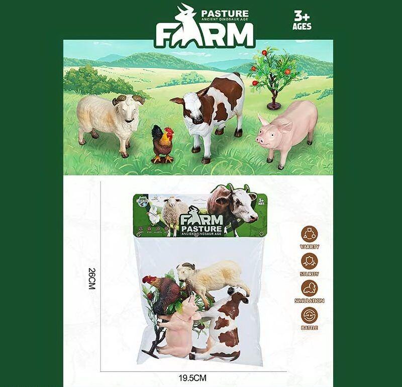 Набір тварин E 068-2 (80) 4 тварини, дерево, в пакеті, фото 1