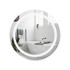 Дзеркало кругле для ванної Lidz Aria R600 з LED-підсвічуванням Touch, з антизапітнінням LD78LR600