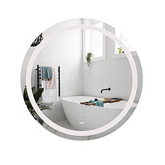 Дзеркало для ванної Lidz Aria R800 з LED-підсвічуванням Touch, з антизапотіванням R800