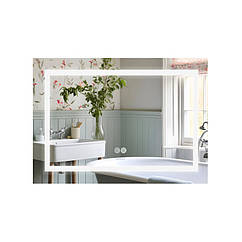 Дзеркало прямокутне для ванної Lidz Kubis 800х600 з LED-підсвічуванням Touch, з антизапітнінням LD78LF9047400