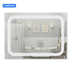 Дзеркало прямокутне для ванної кімнати Qtap Mideya (DC-F906) 800х600 з LED-підсвічуванням Touch QT2078F906W