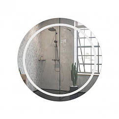 Дзеркало кругле для ванної Qtap Jay R780 з LED-підсвічуванням Touch, диммер, рег. яскравості QT0778250378W