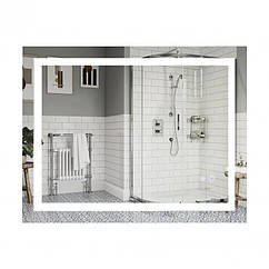 Дзеркало прямокутне для ванної Qtap Mideya 800х700 з LED-підсвіткою Touch