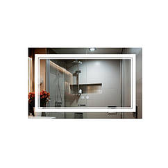 Дзеркало прямокутне для ванної Qtap Cardinal 500х800 з LED-підсвічуванням Touch, з антизапотіванням, з димером