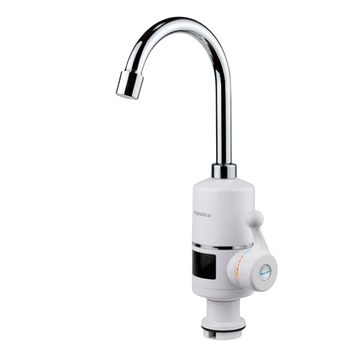 Кран-водонагрівач проточний NZ 0,4-5бар 3,0кВт для кухні гусак вухо на гайці з дисплеєм Aquatica