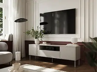 Тумба під телевізор Tresse 180 Cama бежевий мат, без каміну