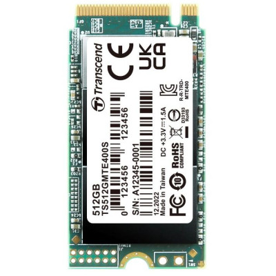 Накопичувач SSD M.2 2242 512GB Transcend (TS512GMTE400S), фото 1