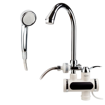 Кран-водонагрівач проточний JZ 0,4-5бар 3,0кВт для ванної гусак вухо на гайці Aquatica