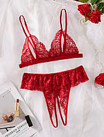 Комплект белья с открытым доступом (р.L, бордо)