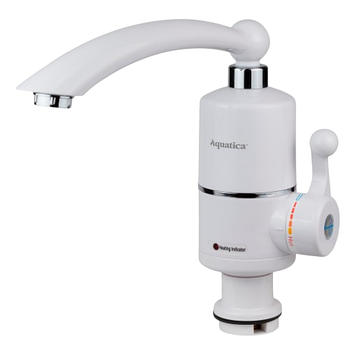 Кран-водонагрівач проточний NZ 0,4-5бар 3,0кВт для кухні гусак прямий на гайці Aquatica