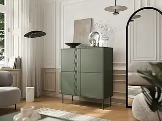 Комод у вітальню Tresse 4D Cama зелений матовий