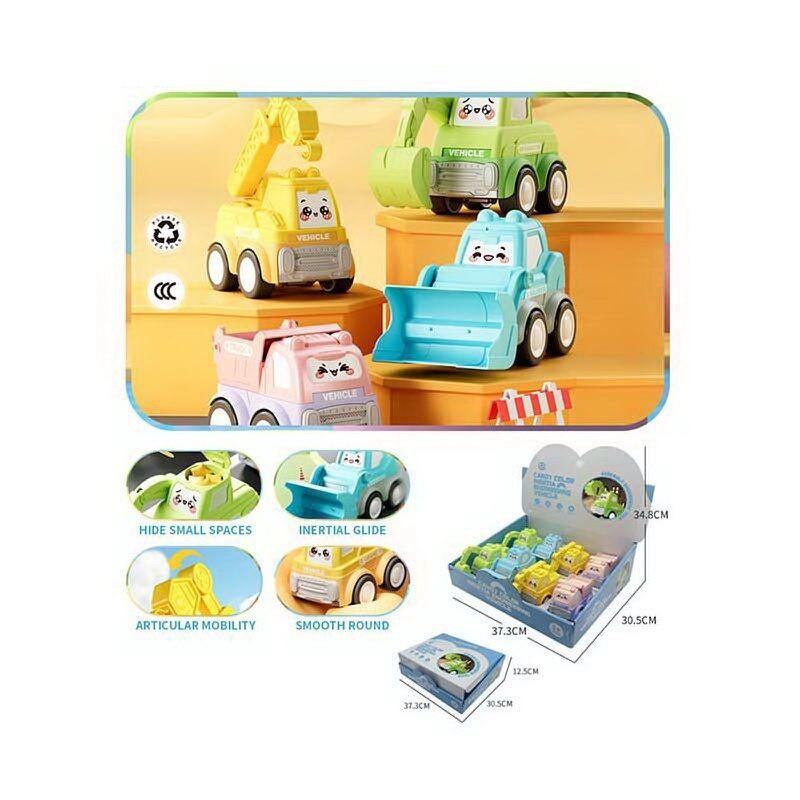 Набір машин LG 188176 чотири види машинок, інерція, рухомі деталі, в ко, фото 1