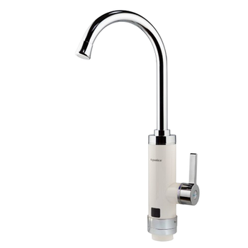 Кран-водонагрівач проточний HZ 0,4-5бар 3,0кВт для кухні гусак вухо на гайці (W) Aquatica