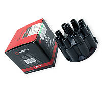 Кришка розподільника запалювання ГАЗ-53,ЗІЛ () чорна мідні конт.