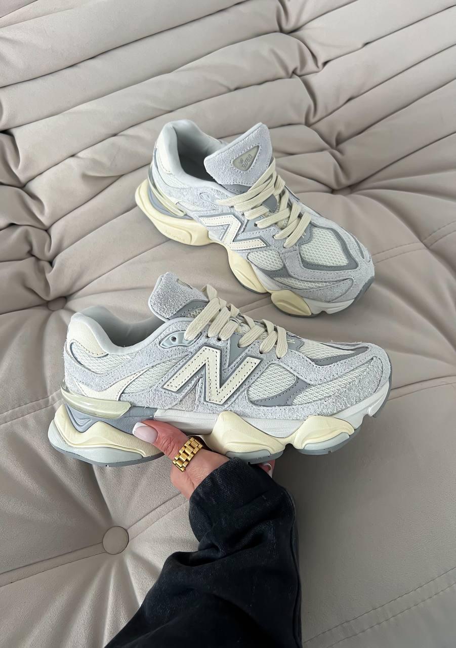 Жіночі кросівки New Balance 9060 Quartz Grey Нью Беланс 9060 сірі замша текстиль демісезон