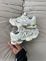 Жіночі кросівки New Balance 9060 Quartz Grey Нью Беланс 9060 сірі замша текстиль демісезон, фото 3