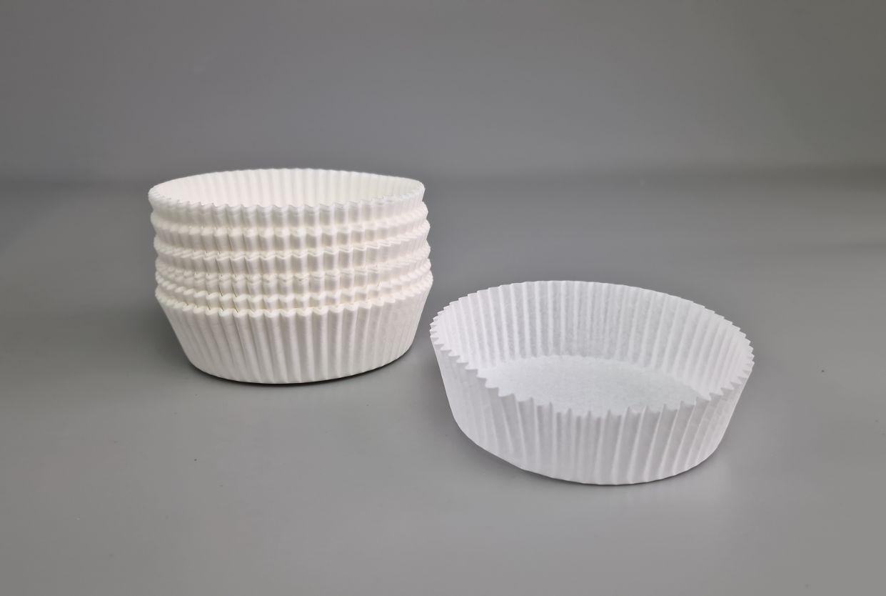 Тартолітка для кексів 10А кругла біла D80 H25 (100 шт.) (1 уп.), фото 1