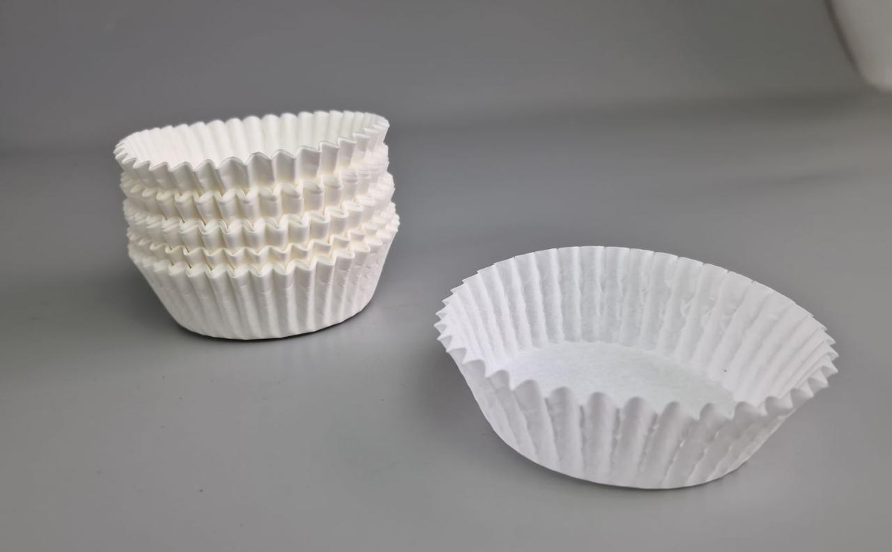 Тартолітка для кексів 9А кругла біла D70 H27,5 (100 шт.) (1 уп.), фото 1