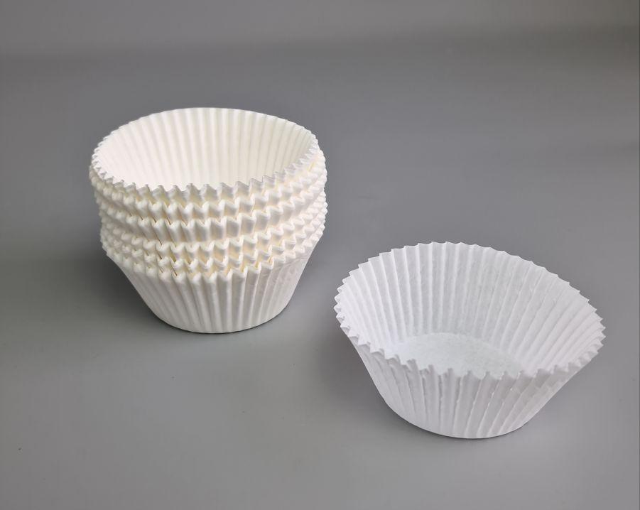 Тартолітка для кексів 125А кругла біла D55 H35 (100 шт.) (1 уп.), фото 1