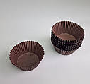 Тартолітка для кексів 125А кругла коричнева D55 H35 (100 шт.) (1 уп.), фото 4