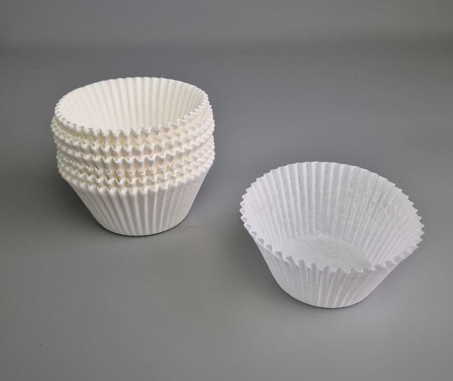 Тартолітка для кексів 140А кругла біла D55 H42,5 (100 шт.) (1 уп.), фото 1