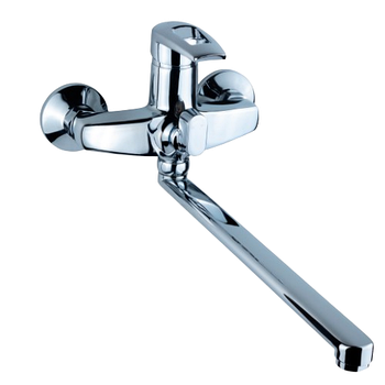 Змішувач KM d35мм для ванної гусак прямий 350мм дивертор вбудований картрідж Aquatica