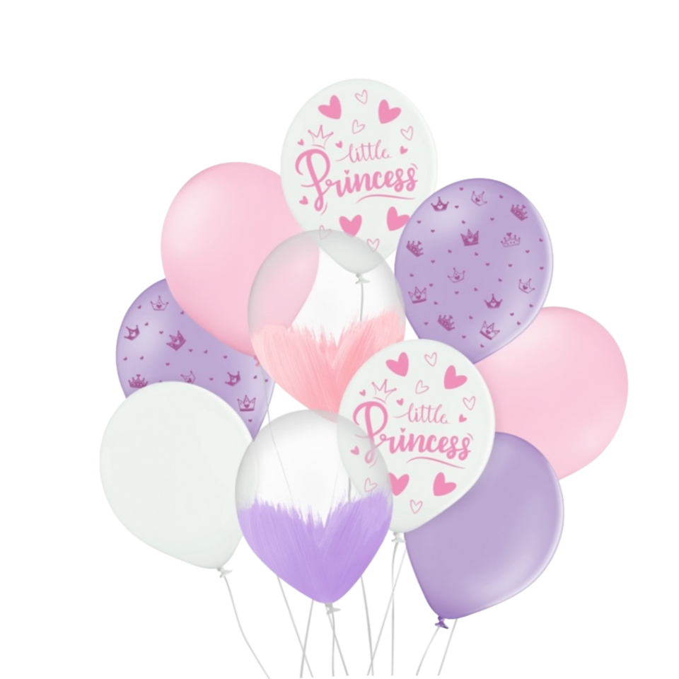 31 НАБІР ПОВІТРЯНИХ КУЛЬ 12" BELBAL-ББ Маленька принцеса (10шт)