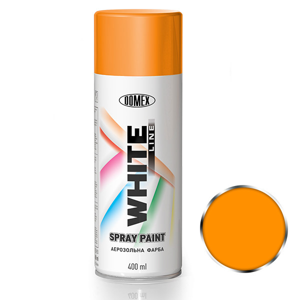 Аерозольний балон, DOMEX WHITE LINE, помаранчева RAL2004, 400 мл, фото 1