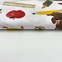 Польська бязь "Звірята йдуть до школи" 160 см, фото 3