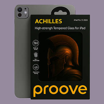 Міцне захисне скло для планшета iPad Pro 13 2024 з боксом для поклейки PROOVE Achilles