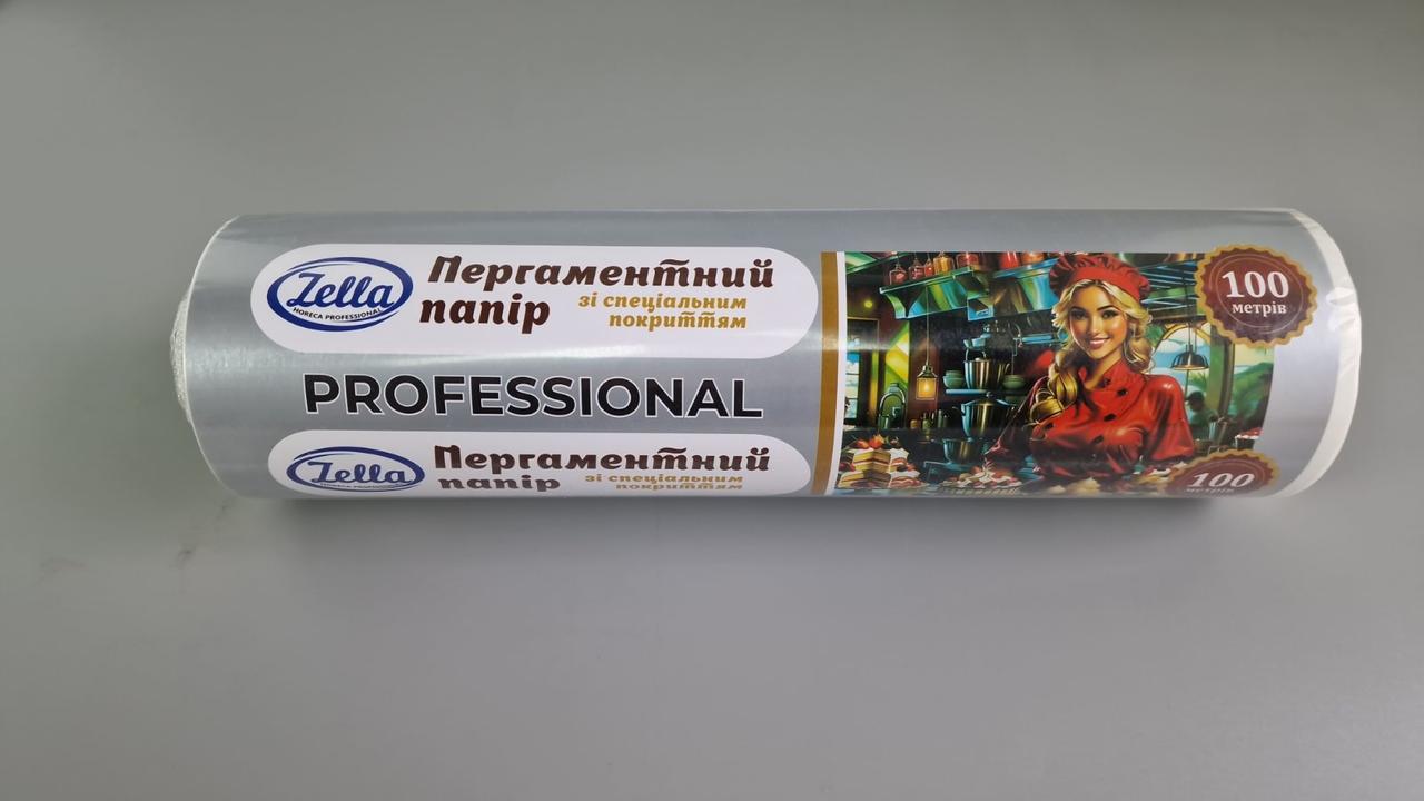 Пергамент для випікання (100 м*28 см) Zella білий силіконовий (1 рул), фото 1