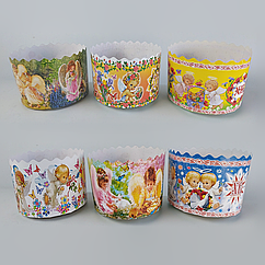 Форми паперові для паски (85*130) Асорті(400гр) (50 шт)