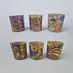 Форма для Пасхи бумажная(85*70) Бабочки(150гр) (50 шт)