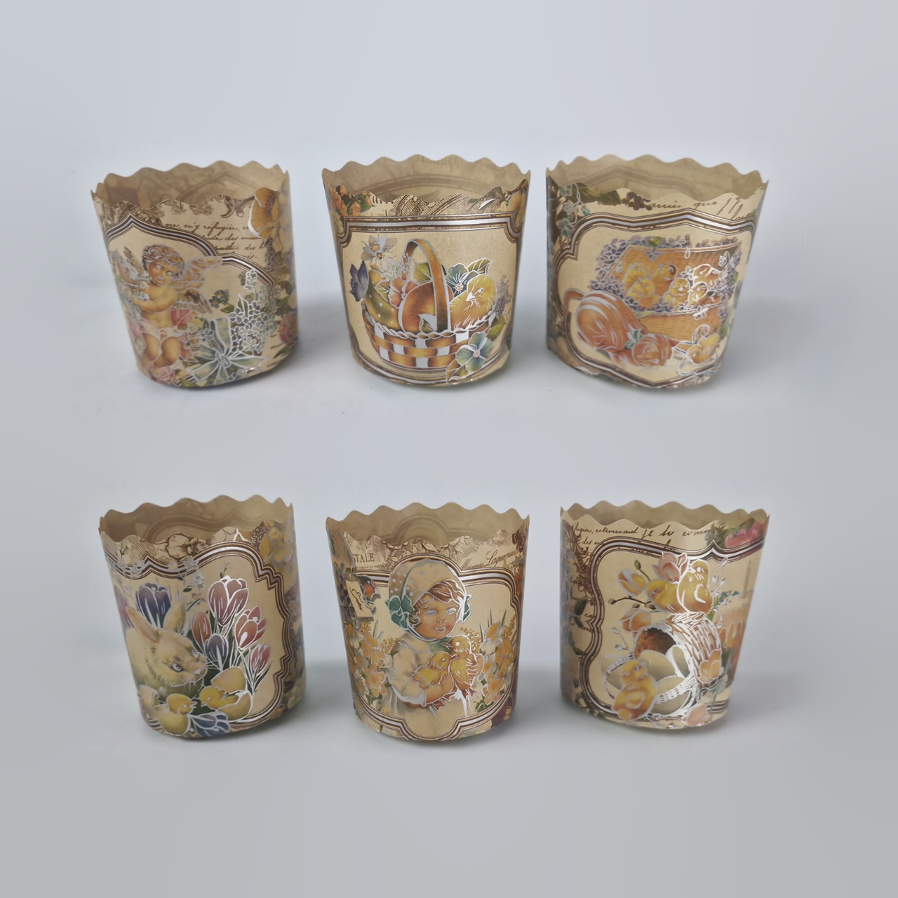 Форма для Великодня паперова (85*70) Вікторіанські (150 г) (50 шт.), фото 1