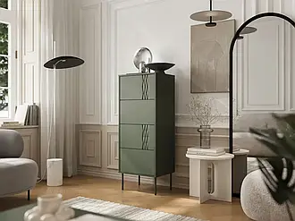Комод у вітальню Tresse 4S Cama зелений матовий