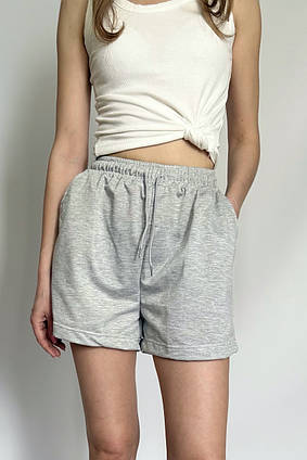 Трикотажні шорти бермуди короткі XS-M KarolyiDora сірий