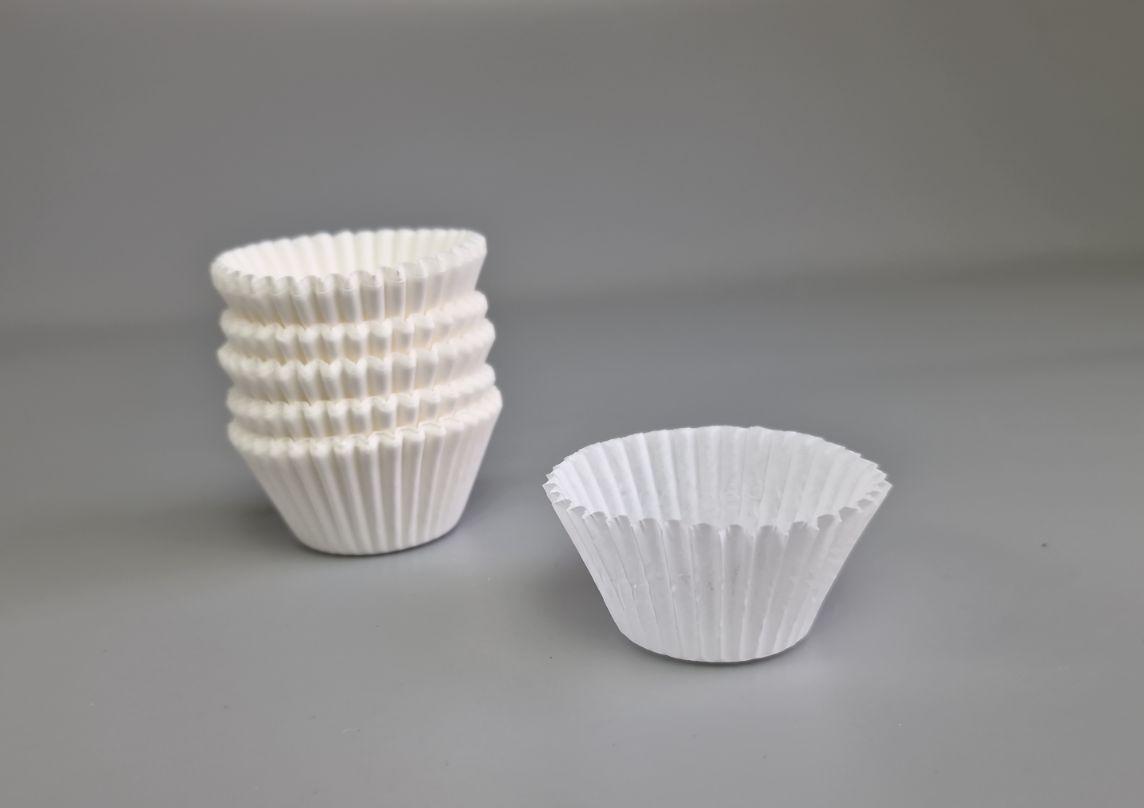 Тартолітка для кексів 3А кругла біла D30 H24 (100 шт.) (1 уп.), фото 1