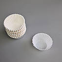 Тартолітка для кексів 3А кругла біла D30 H24 (100 шт.) (1 уп.), фото 4