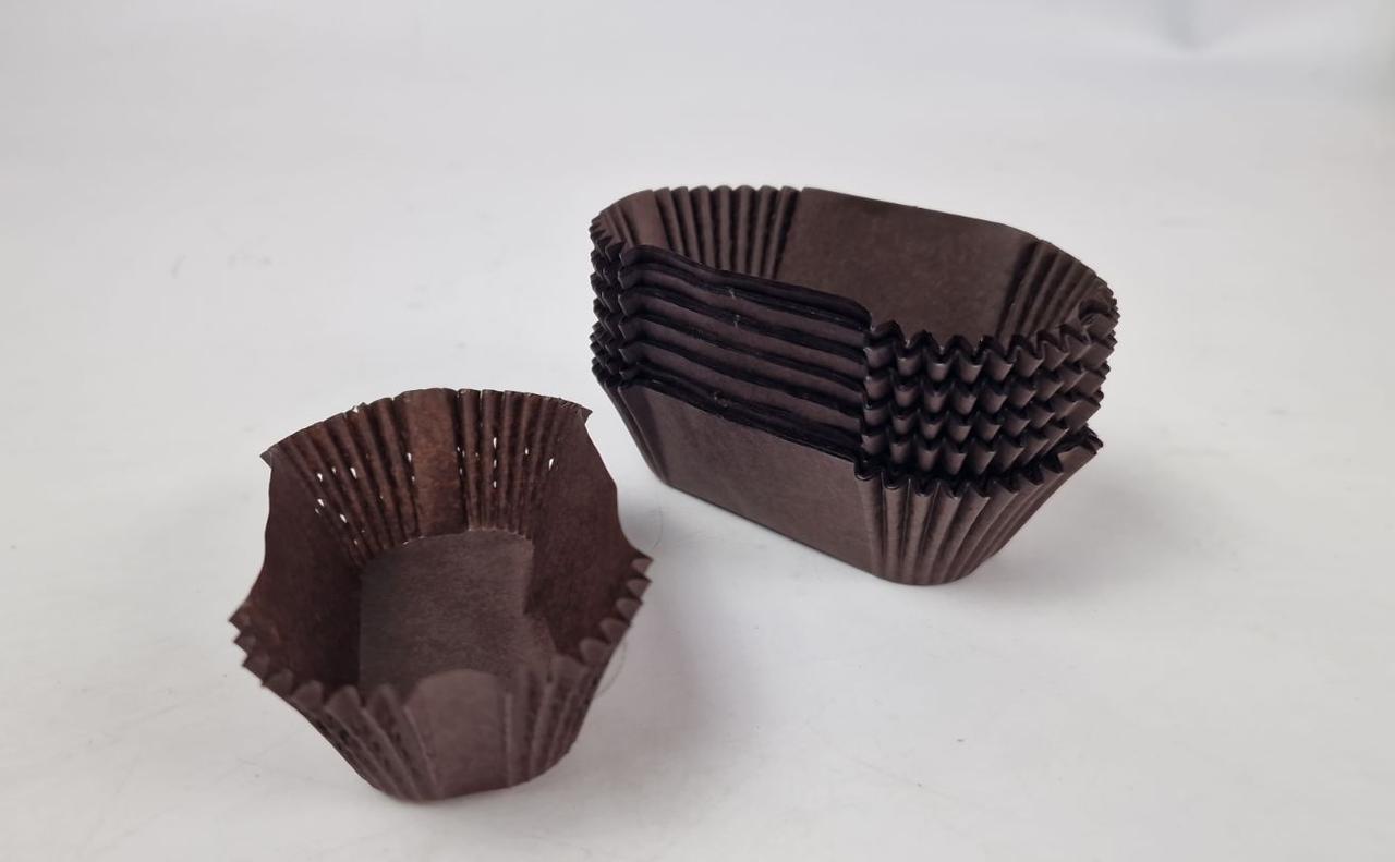 Тартолітка для чизкейка П8 Прямокутна коричнева (35х80х30) (100 шт.) (1 уп.), фото 1