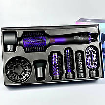 Фен стайлер щетка 8в1 VGR V-488 с 8 насадками 4 режима для завивки локоны укладки прикорневого объема, фото 4