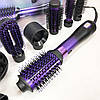 Фен стайлер щетка 8в1 VGR V-488 с 8 насадками 4 режима для завивки локоны укладки прикорневого объема, фото 7