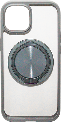 Накладка iPhone 15 gray Metal Ring Stand MagSafe, фото 1
