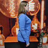 Светр жіночий гольф віскоза горло 46/48 блакитний, фото 3