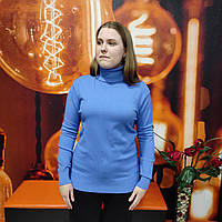 Светр жіночий гольф віскоза горло 46/48 блакитний