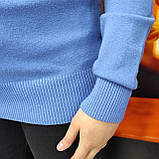 Светр жіночий гольф віскоза горло 46/48 блакитний, фото 6