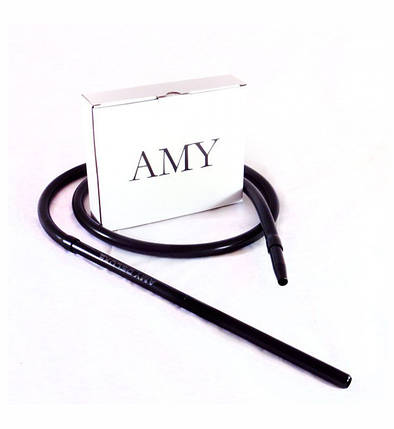 Шланг силиконовий Amy з мундштуком Aluminium Long (S232-SET) - Чорний, фото 1