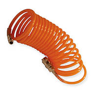 Шланг спіральний повітряний полівінілхлорид 8х6,0 мм (помаранч.) з швидкознімачами 20м