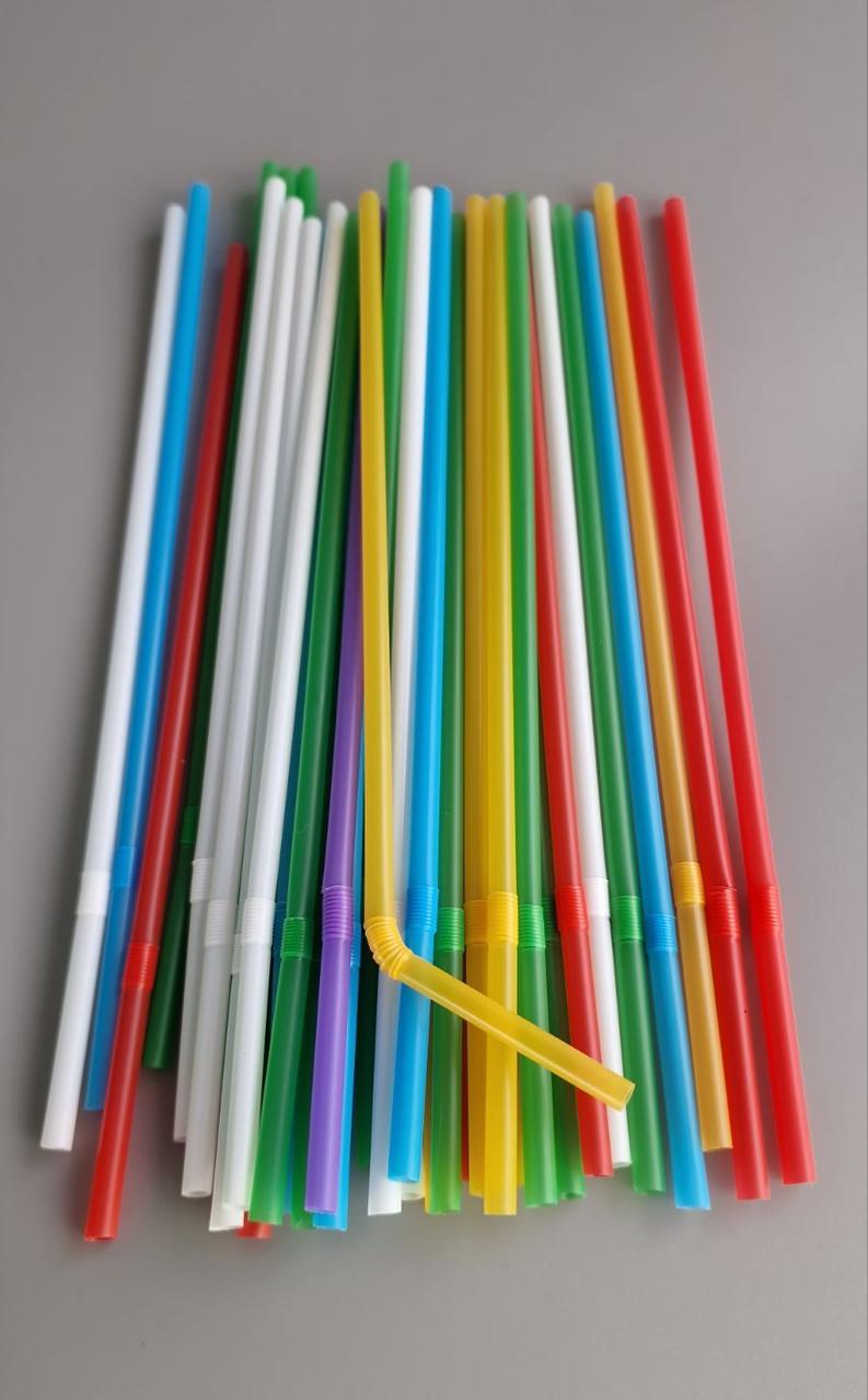 Трубочка d4.8-24см Мікс з гофрою (200 шт)